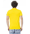 Мъжка жълта памучна блуза с лого-1 снимка