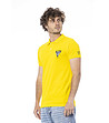 Мъжка жълта памучна блуза с лого-2 снимка