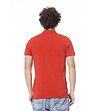 Мъжка червена памучна блуза с лого-1 снимка