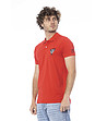 Мъжка червена памучна блуза с лого-2 снимка