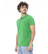 Мъжка зелена памучна блуза с лого-2 снимка