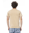 Мъжка памучна тениска в пясъчен нюанс-1 снимка