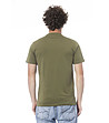 Мъжка памучна тениска в цвят милитари зелено-1 снимка