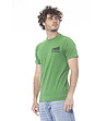 Мъжка памучна тениска в зелен нюанс-2 снимка