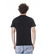 Мъжка памучна тениска в черен цвят-1 снимка