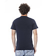 Мъжка памучна тениска в тъмносин цвят-1 снимка
