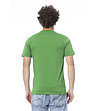 Зелена памучна тениска е щампа-1 снимка