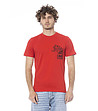 Червена мъжка памучна тениска-0 снимка