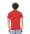 Червена мъжка памучна тениска-1 снимка