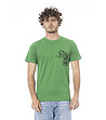 Зелена памучна мъжка тениска-0 снимка