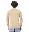 Мъжка памучна тениска в пясъчен нюанс-1 снимка