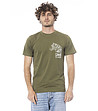 Мъжка памучна тениска в милитари зелено-0 снимка
