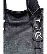 Кожена дамска чанта Liona в черен цвят-3 снимка
