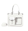 Бяла дамска чанта с джобове Livena-0 снимка