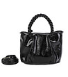 Черна дамска чанта с ефектна дръжка Trina-0 снимка