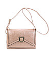 Дамска чанта за рамо в цвят мока със златист нюанс  Alliz-0 снимка