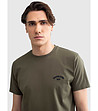 Памучна мъжка тениска в цвят каки Vincer-2 снимка
