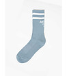 Светлосини дамски чорапи с ленти в бяло Atoka-0 снимка