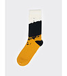Мъжки чорапи в бяло, черно и оранжево Futuro-0 снимка