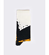 Мъжки чорапи в бяло, черно и оранжево Futuro-1 снимка