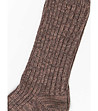Дамски памучни чорапи в кафяв меланж Makarina-2 снимка