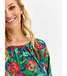 Ефектна дамска блуза с многоцветен флорален принт-2 снимка