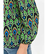 Дамска блуза с многоцветен принт -3 снимка