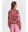 Ефирна дамска блуза с флорален принт-1 снимка