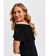 Ефектна дамска блуза в черен цвят-2 снимка
