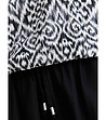 Дамска блуза с бяло и черно с ефектен принт-3 снимка