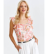 Ефектна феерична дамска блуза с флорален принт-0 снимка