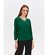 Зелена дамска блуза -0 снимка