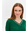 Зелена дамска блуза -2 снимка
