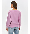 Дамска блуза в розово-лилав нюанс с високо съдържание на памук-1 снимка