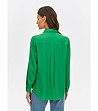 Дамска риза в зелено с джобове-1 снимка