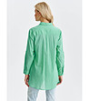 Памучна светлозелена дамска риза-1 снимка