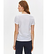 Памучна дамска тениска в бяло-1 снимка
