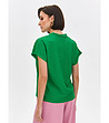 Ефектна дамска блуза в зелен нюанс-1 снимка