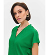 Ефектна дамска блуза в зелен нюанс-2 снимка