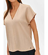 Ефектна дамска блуза в бежов цвят-2 снимка