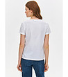 Памучна дамска тениска в бяло Halana-1 снимка