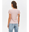 Дамска памучна тениска в розов нюанс-1 снимка