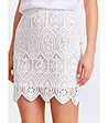 Бяла памучна пола от дантела-2 снимка
