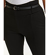 Дамски черен слим панталон-2 снимка