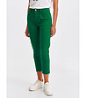 Зелен памучен дамски панталон-0 снимка