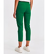 Зелен памучен дамски панталон-1 снимка