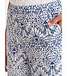 Дамски панталон в бяло и синьо-2 снимка