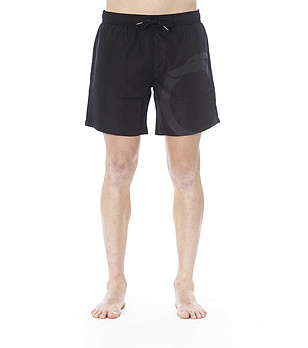 Черни мъжки плажни шорти снимка
