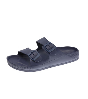 Тъмносини мъжки гумени чехли снимка