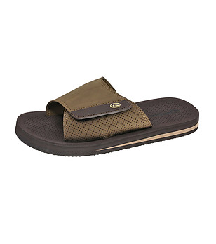 Мъжки чехли в кафяви нюанси Boyno снимка